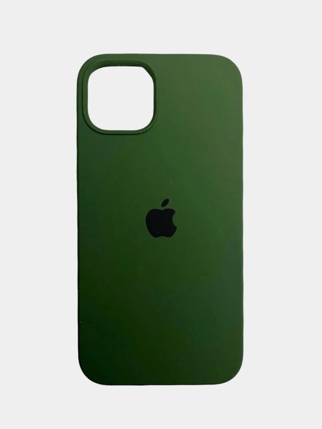 Тёмно-зелёный силиконовый защитный чехол Iphone 13 Pro, с закрытым низом