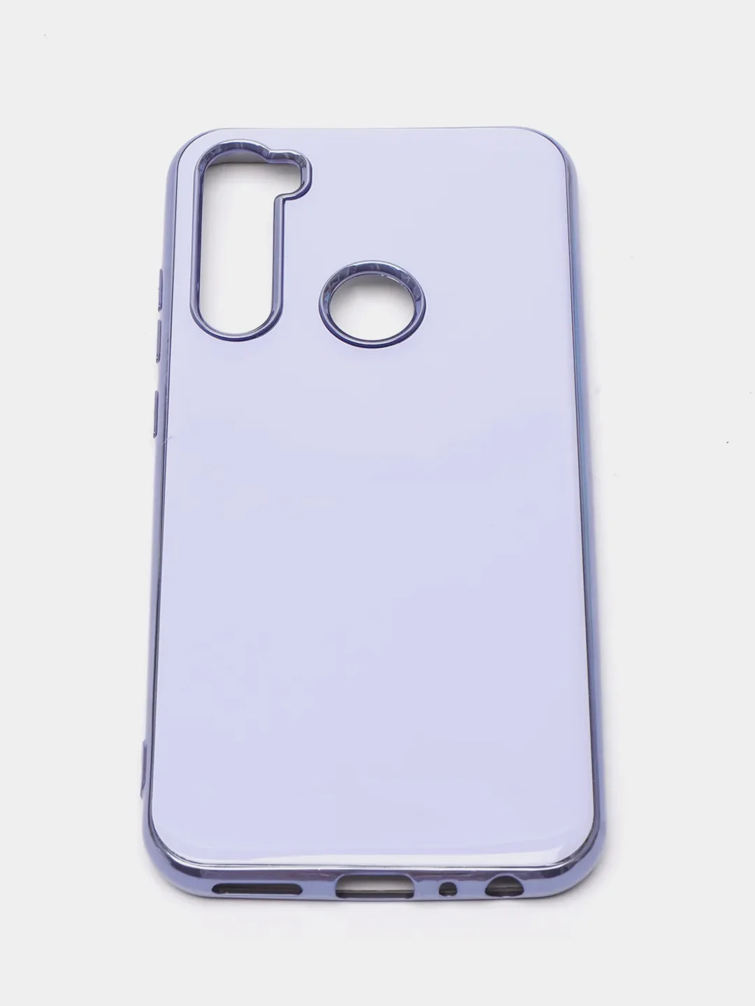 Лавандовый чехол Xiaomi Redmi Note 8 2019/21 цветной, силиконовый, с глянцевой рамкой (Редми Нот 8)