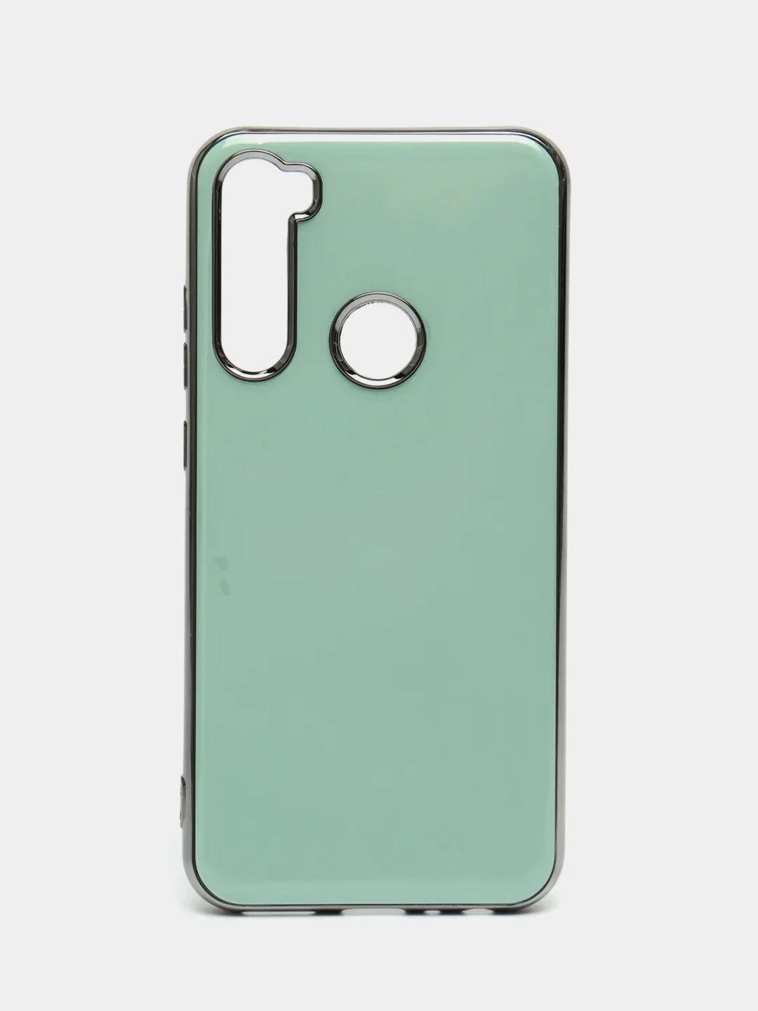 Ледяной чехол Xiaomi Redmi Note 8 2019/21 цветной, силиконовый, с глянцевой рамкой (Редми Нот 8)