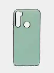 Ледяной чехол Xiaomi Redmi Note 8 2019/21 цветной, силиконовый, с глянцевой рамкой (Редми Нот 8)