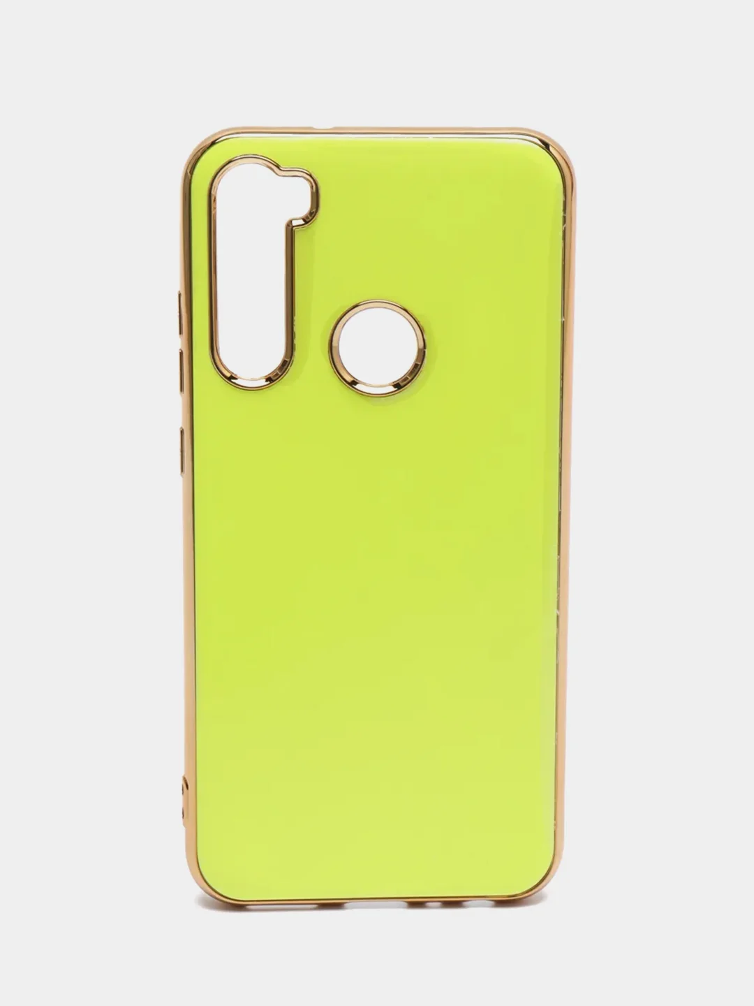 Лимонный чехол Xiaomi Redmi Note 8 2019/21 цветной, силиконовый, с глянцевой рамкой (Редми Нот 8)