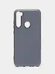 Серый меланж чехол Xiaomi Redmi Note 8 2019/21 цветной, силиконовый, с глянцевой рамкой (Редми Нот 8)