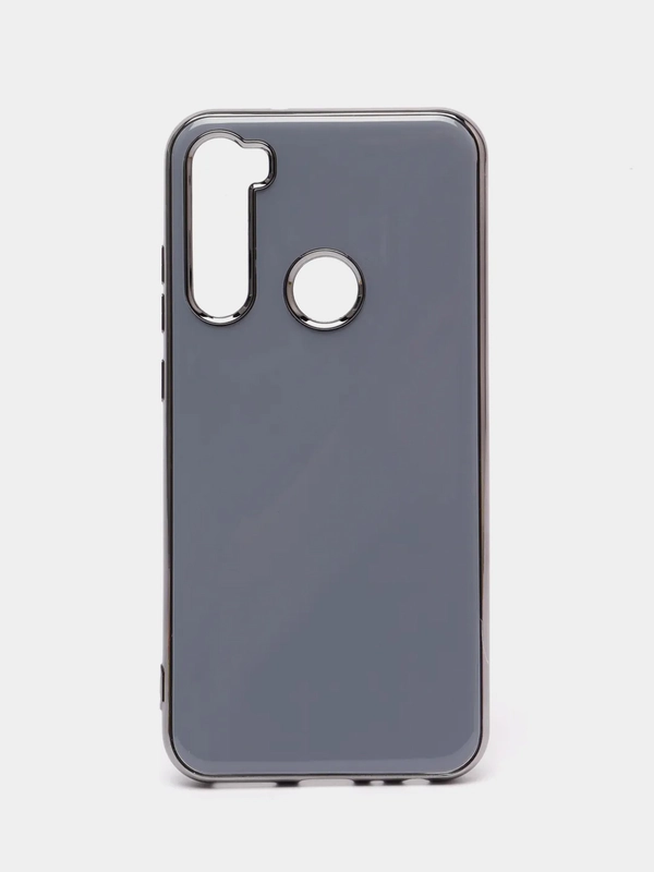Чехол Xiaomi Redmi Note 8 2019/21 цветной, силиконовый, с глянцевой рамкой (Редми Нот 8)