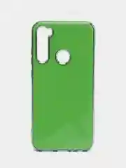 Зеленый чехол Xiaomi Redmi Note 8 2019/21 цветной, силиконовый, с глянцевой рамкой (Редми Нот 8)