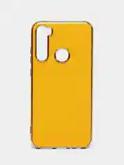 Горчичный чехол Xiaomi Redmi Note 8 2019/21 цветной, силиконовый, с глянцевой рамкой (Редми Нот 8)