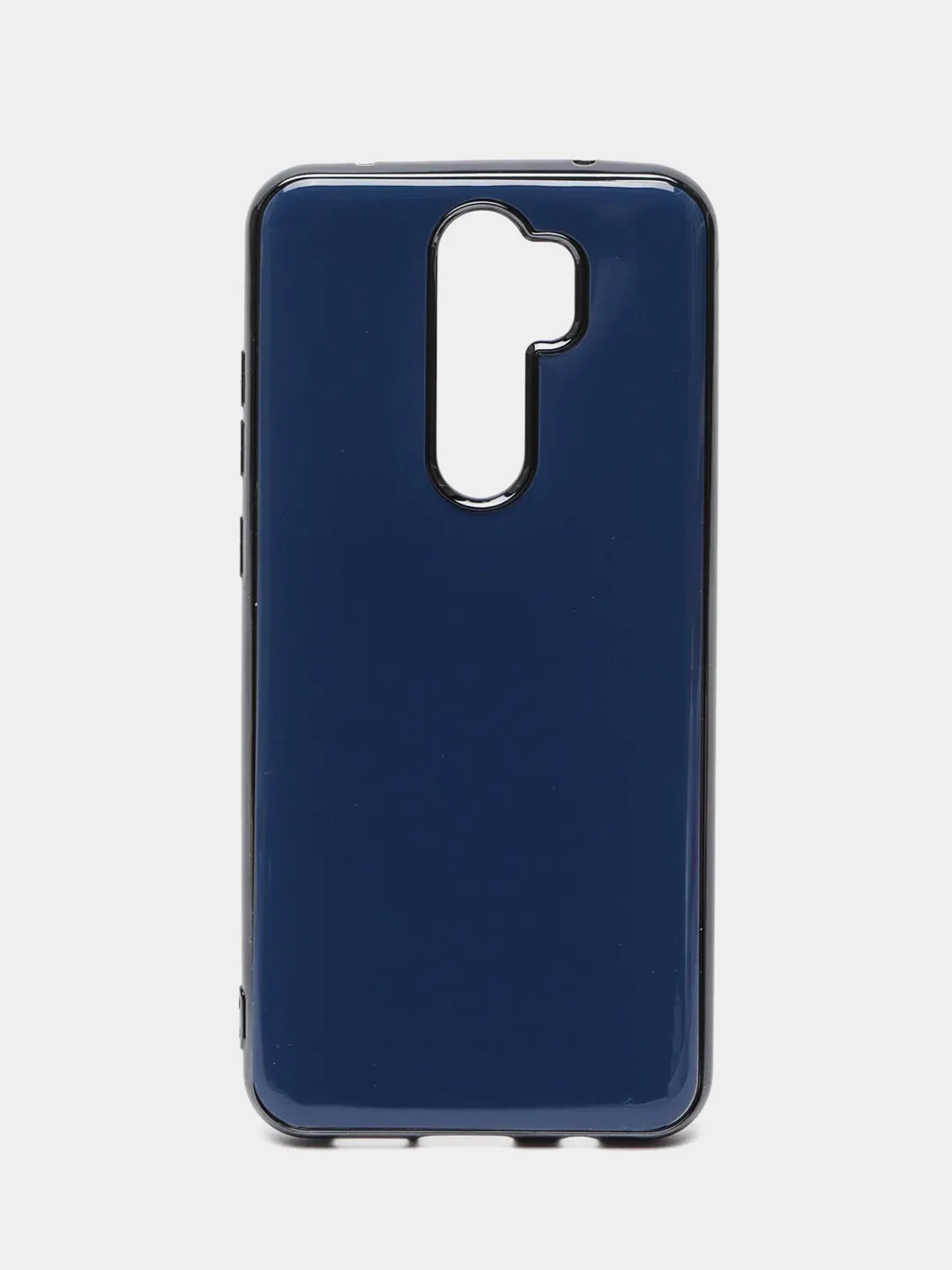 Темно-синий чехол Xiaomi Redmi Note 8 Pro, Сяоми Редми Нот 8 Про силиконовый с глянцевой рамкой