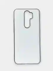 Белый чехол Xiaomi Redmi Note 8 Pro, Сяоми Редми Нот 8 Про силиконовый с глянцевой рамкой