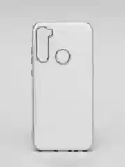 Белый чехол Xiaomi Redmi Note 8T цветной, силиконовый, с глянцевой рамкой (Редми Нот 8Т)