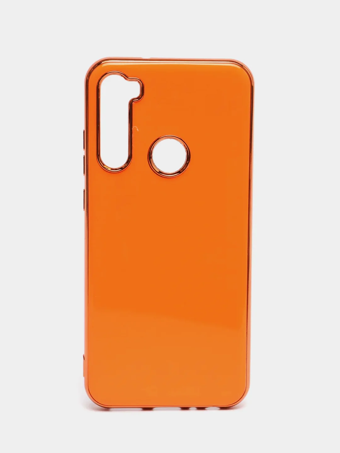 Оранжевый чехол Xiaomi Redmi Note 8T цветной, силиконовый, с глянцевой рамкой (Редми Нот 8Т)