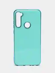 Бирюзовый чехол Xiaomi Redmi Note 8T цветной, силиконовый, с глянцевой рамкой (Редми Нот 8Т)