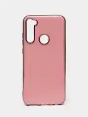 Розовый чехол Xiaomi Redmi Note 8T цветной, силиконовый, с глянцевой рамкой (Редми Нот 8Т)