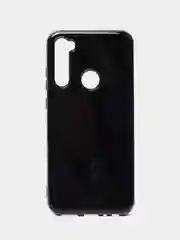 Черный чехол Xiaomi Redmi Note 8T цветной, силиконовый, с глянцевой рамкой (Редми Нот 8Т)