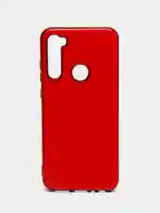 Красный чехол Xiaomi Redmi Note 8T цветной, силиконовый, с глянцевой рамкой (Редми Нот 8Т)