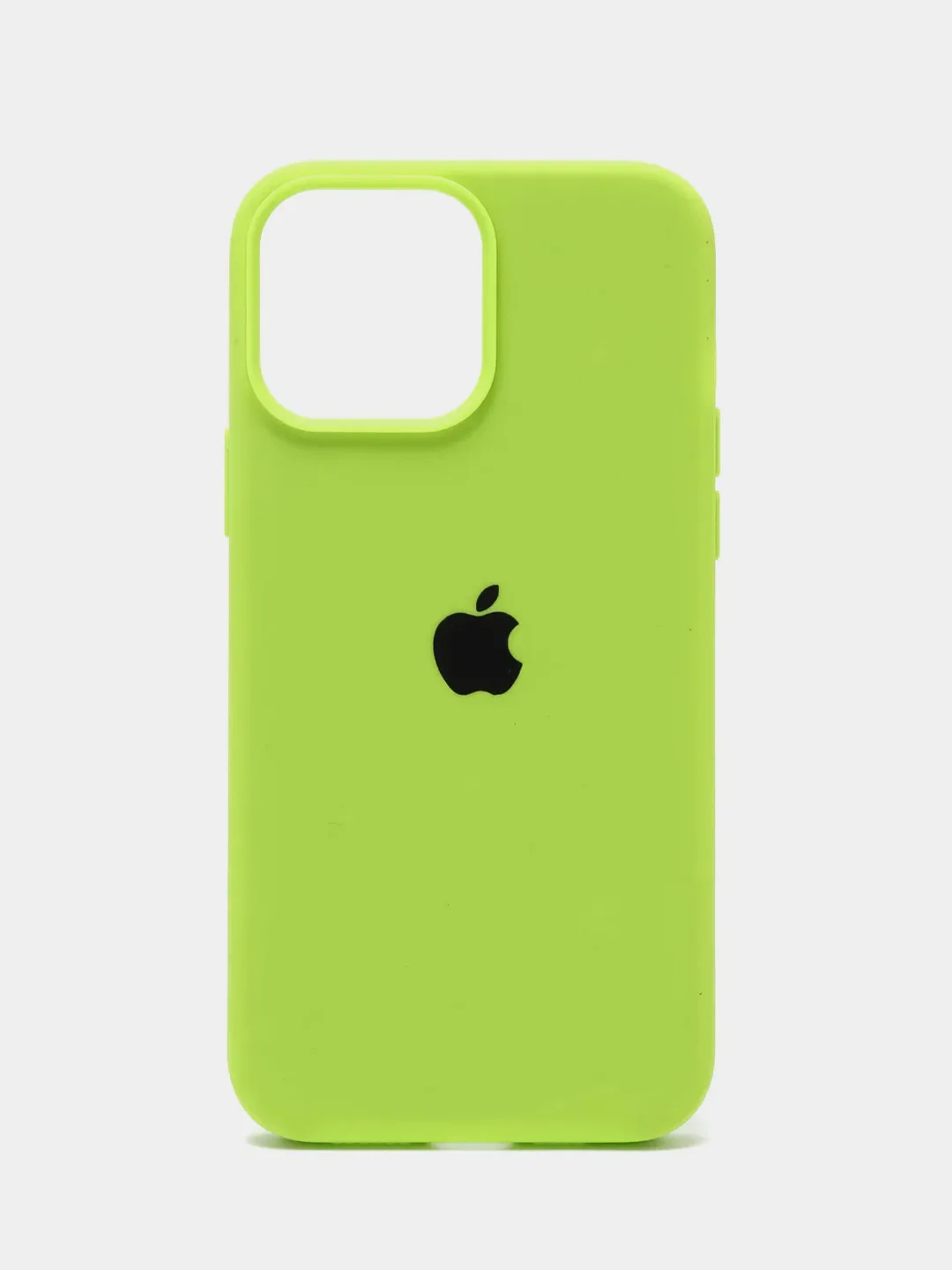Салатовый силиконовый защитный чехол для iPhone 13 Pro Max с закрытым низом