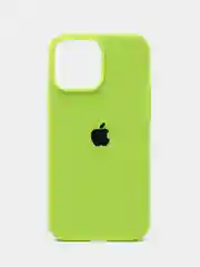 Салатовый силиконовый защитный чехол для iPhone 13 Pro Max с закрытым низом