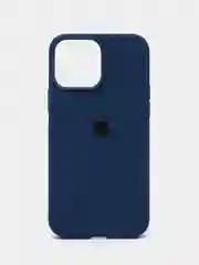 Темно-синий силиконовый защитный чехол для iPhone 13 Pro Max с закрытым низом