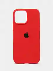 Красный силиконовый защитный чехол для iPhone 13 Pro Max с закрытым низом