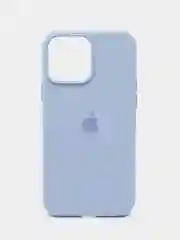 Голубой силиконовый защитный чехол для iPhone 13 Pro Max с закрытым низом