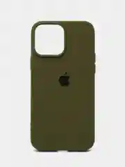 Зеленый силиконовый защитный чехол для iPhone 13 Pro Max с закрытым низом