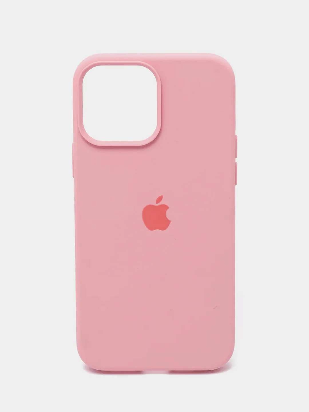 Розовый силиконовый защитный чехол для iPhone 13 Pro Max с закрытым низом