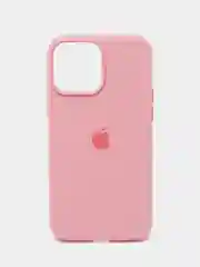 Розовый силиконовый защитный чехол для iPhone 13 Pro Max с закрытым низом
