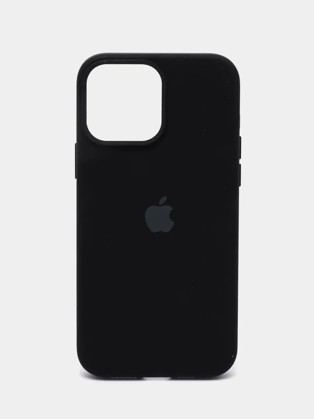 Черный силиконовый защитный чехол для iPhone 13 Pro Max с закрытым низом