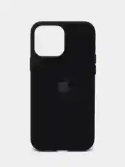 Черный силиконовый защитный чехол для iPhone 13 Pro Max с закрытым низом