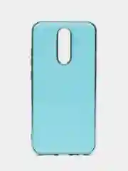 Голубой чехол Xiaomi Redmi 8, Redmi 8A, Сяоми Редми 8, 8А цветной силиконовый с глянцевой рамкой