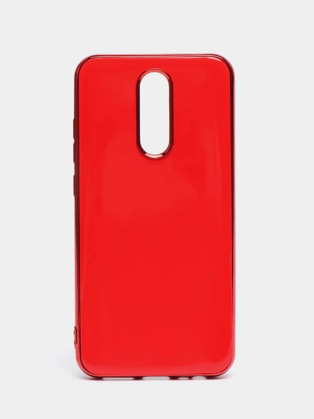Красный чехол Xiaomi Redmi 8, Redmi 8A, Сяоми Редми 8, 8А цветной силиконовый с глянцевой рамкой