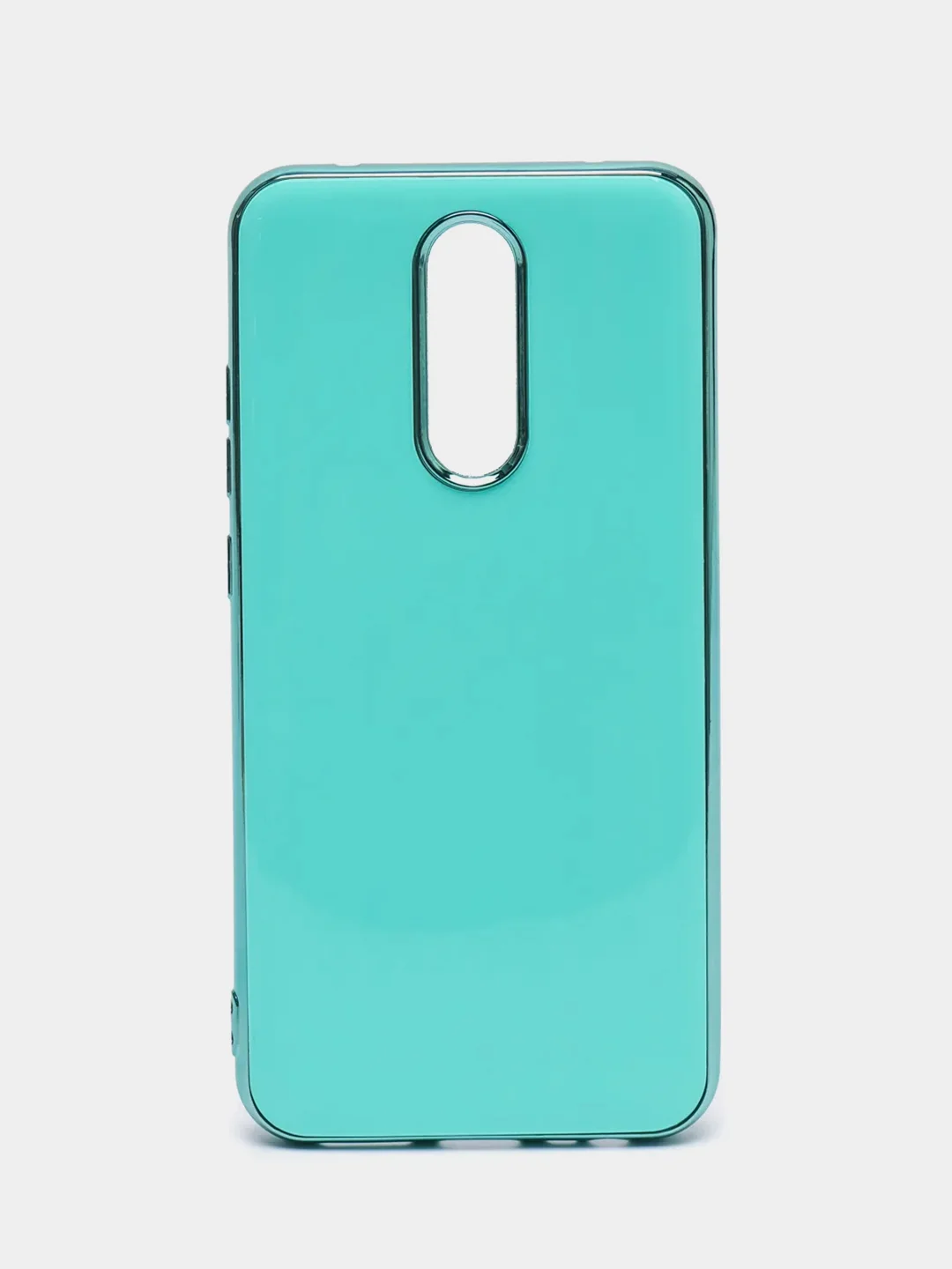Бирюзовый чехол Xiaomi Redmi 8, Redmi 8A, Сяоми Редми 8, 8А цветной силиконовый с глянцевой рамкой