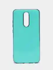 Бирюзовый чехол Xiaomi Redmi 8, Redmi 8A, Сяоми Редми 8, 8А цветной силиконовый с глянцевой рамкой