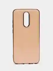 Бежевый чехол Xiaomi Redmi 8, Redmi 8A, Сяоми Редми 8, 8А цветной силиконовый с глянцевой рамкой
