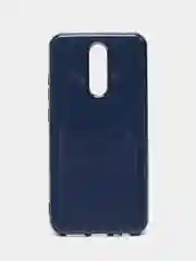 Темно-синий чехол Xiaomi Redmi 8, Redmi 8A, Сяоми Редми 8, 8А цветной силиконовый с глянцевой рамкой
