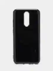 Черный чехол Xiaomi Redmi 8, Redmi 8A, Сяоми Редми 8, 8А цветной силиконовый с глянцевой рамкой