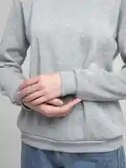 Белый свитшот утепленный флисовый