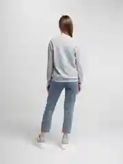 Белый свитшот утепленный флисовый