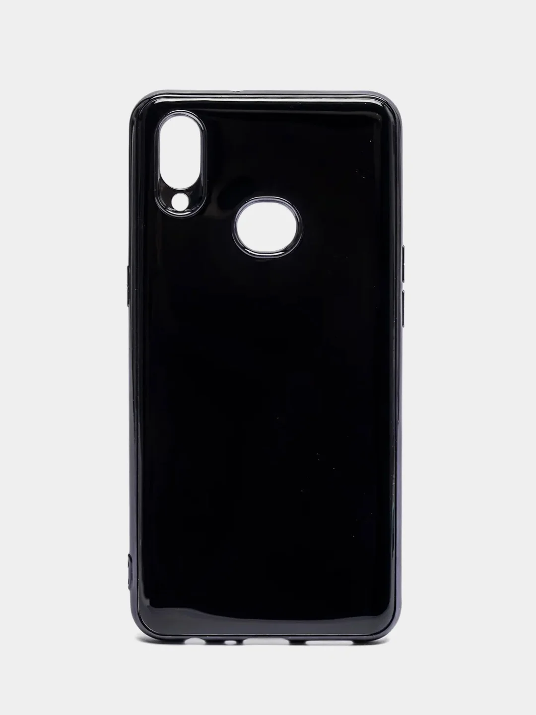 Черный чехол Samsung Galaxy A10s, Самсунг Галакси А10с цветной, силиконовый, с глянцевой рамкой