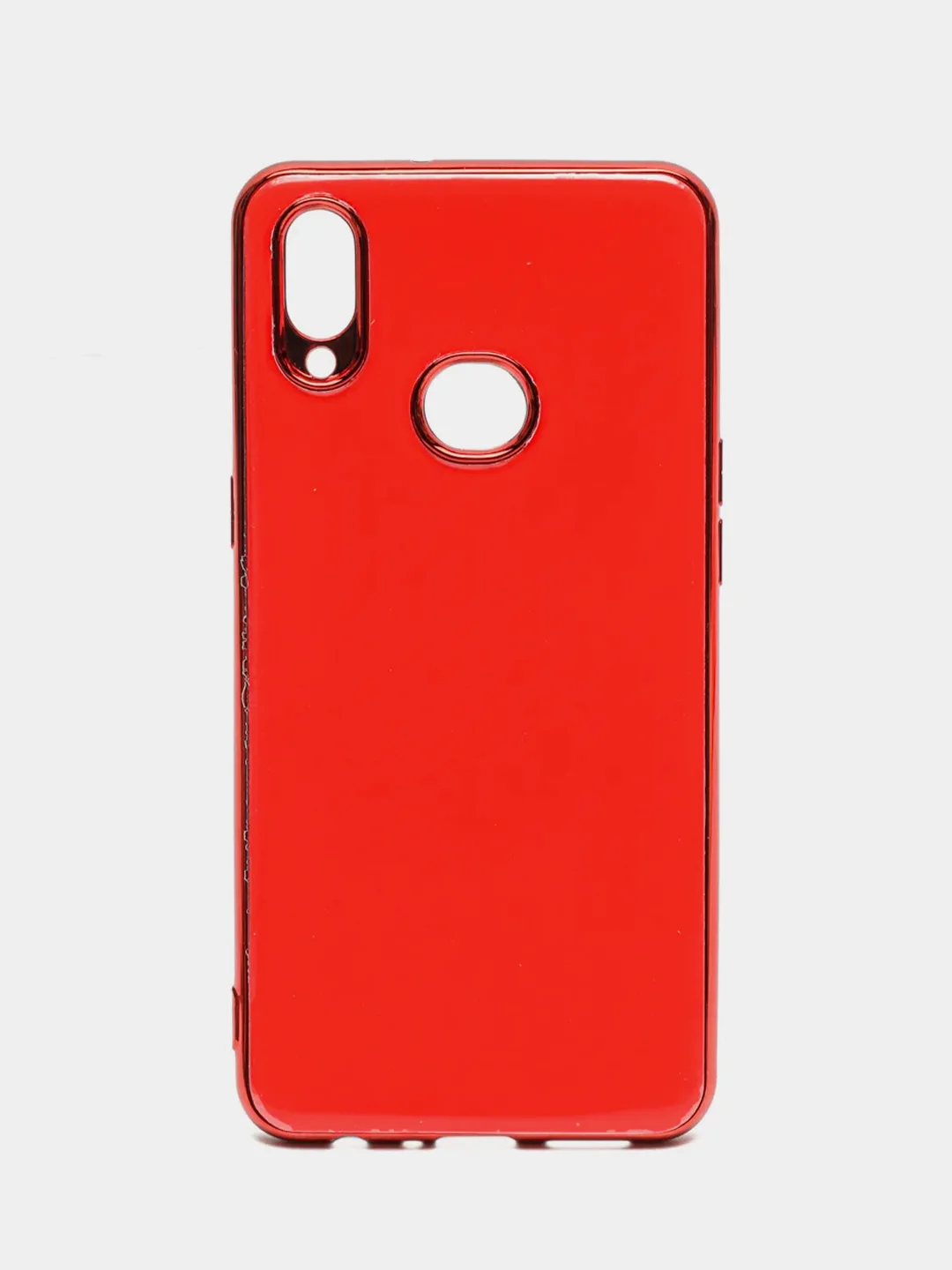 Красный чехол Samsung Galaxy A10s, Самсунг Галакси А10с цветной, силиконовый, с глянцевой рамкой
