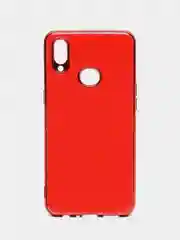 Красный чехол Samsung Galaxy A10s, Самсунг Галакси А10с цветной, силиконовый, с глянцевой рамкой