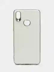 Белый чехол Samsung Galaxy A10s, Самсунг Галакси А10с цветной, силиконовый, с глянцевой рамкой