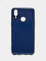 Темно-синий чехол Samsung Galaxy A10s, Самсунг Галакси А10с цветной, силиконовый, с глянцевой рамкой