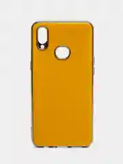 Горчичный чехол Samsung Galaxy A10s, Самсунг Галакси А10с цветной, силиконовый, с глянцевой рамкой