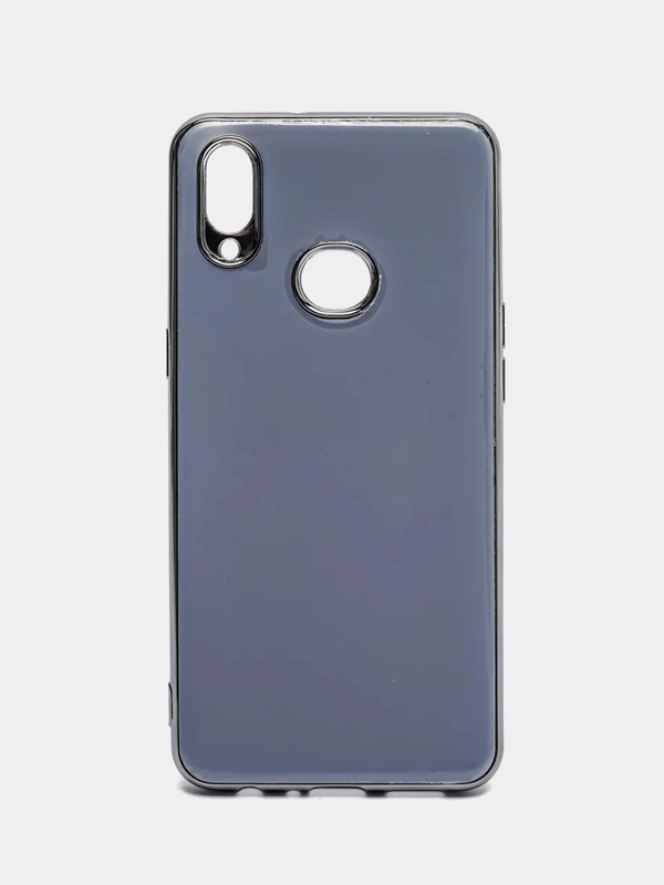 Чехол Samsung Galaxy A10s, Самсунг Галакси А10с цветной, силиконовый, с глянцевой рамкой