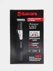 Черный триммер Sakura SA-5532BK универсальный, 5 насадок, АКБ