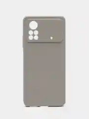 Серый чехол для Xiaomi Poco X4 Pro 5G силиконовый, матовый (Поко Х4 Про 5G)