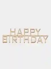Золотой топпер #Т11 для украшения торта "Happy Birthday" из толстого зеркального акрила