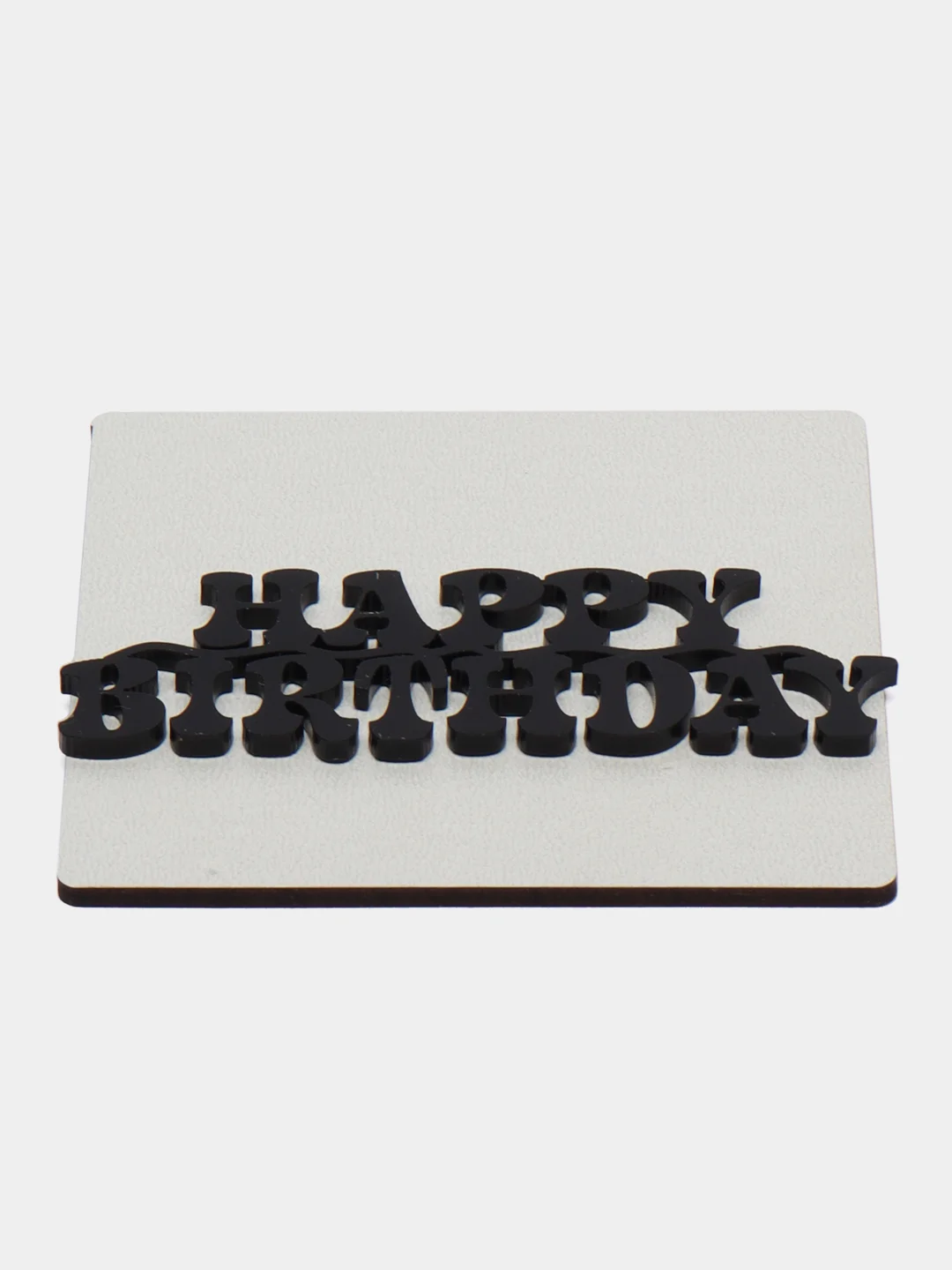 Черный топпер #Т12 для торта "Happy Birthday" из акрила для украшения торта
