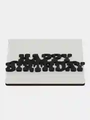 Черный топпер #Т12 для торта "Happy Birthday" из акрила для украшения торта