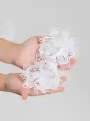 Ледяной белые бантики, на резинке, для волос, школьные
