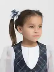 Лимонный белые бантики, на резинке, для волос, школьные
